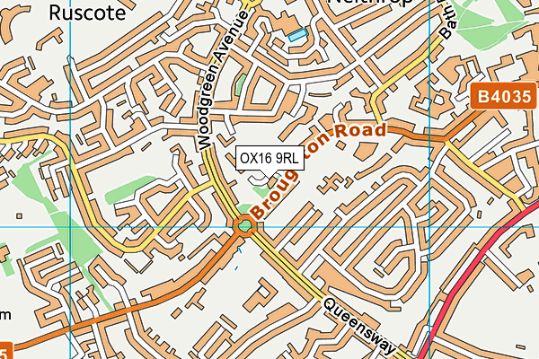 OX16 9RL map - OS VectorMap District (Ordnance Survey)