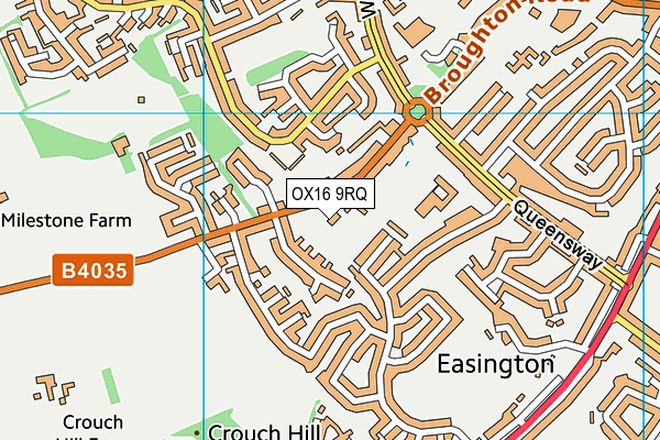 OX16 9RQ map - OS VectorMap District (Ordnance Survey)