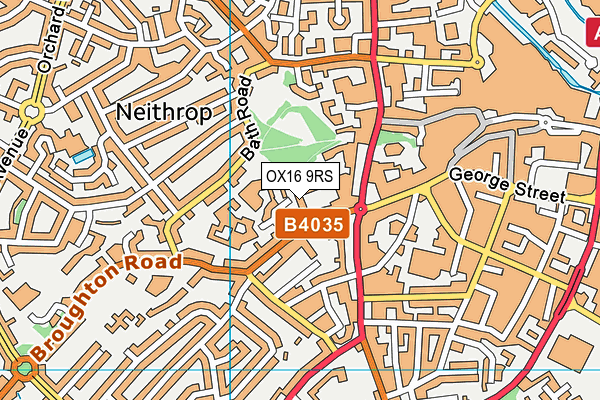 OX16 9RS map - OS VectorMap District (Ordnance Survey)