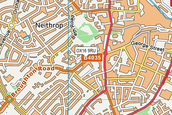 OX16 9RU map - OS VectorMap District (Ordnance Survey)