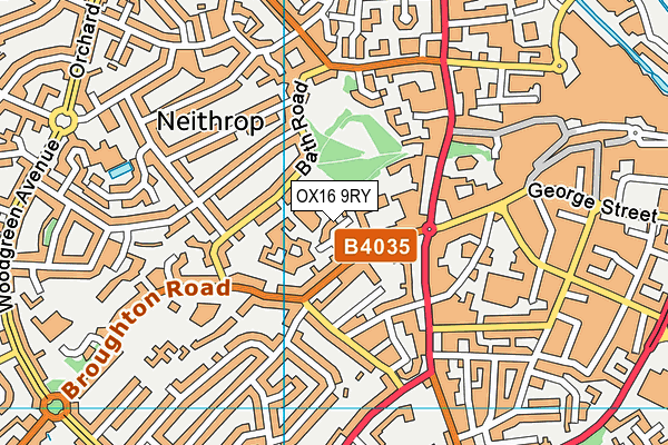 OX16 9RY map - OS VectorMap District (Ordnance Survey)