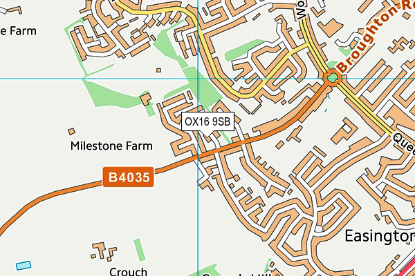 OX16 9SB map - OS VectorMap District (Ordnance Survey)