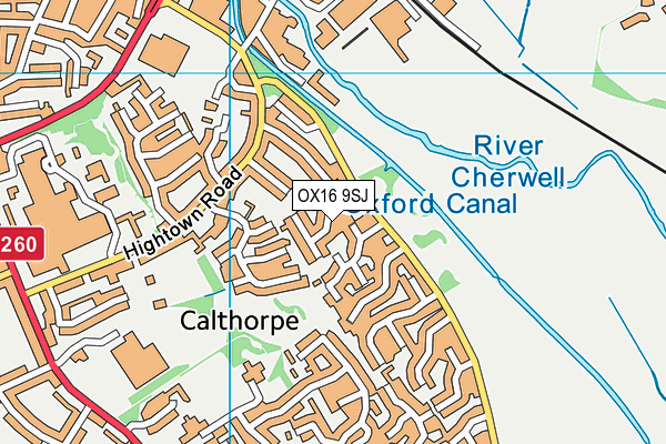 OX16 9SJ map - OS VectorMap District (Ordnance Survey)