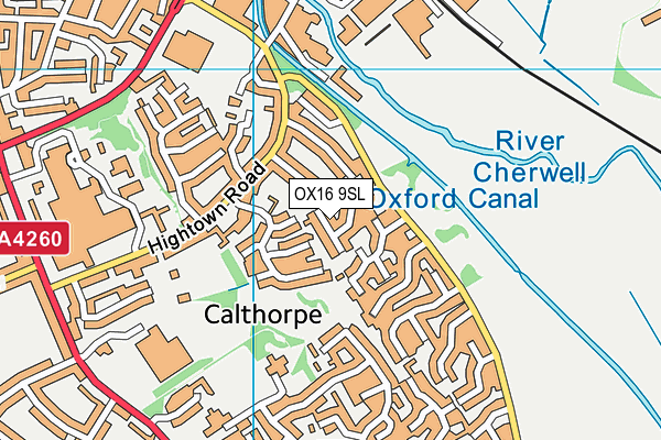 OX16 9SL map - OS VectorMap District (Ordnance Survey)