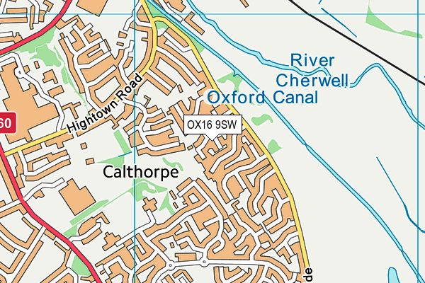 OX16 9SW map - OS VectorMap District (Ordnance Survey)