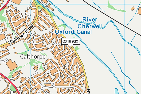 OX16 9SX map - OS VectorMap District (Ordnance Survey)