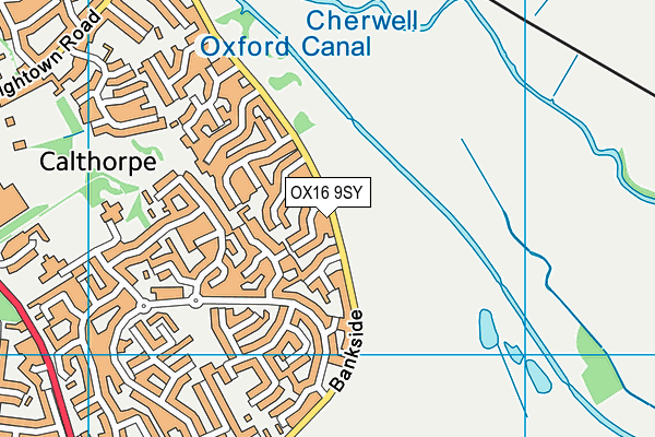 OX16 9SY map - OS VectorMap District (Ordnance Survey)