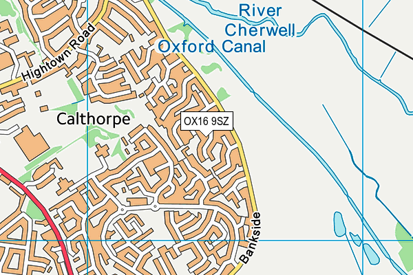 OX16 9SZ map - OS VectorMap District (Ordnance Survey)