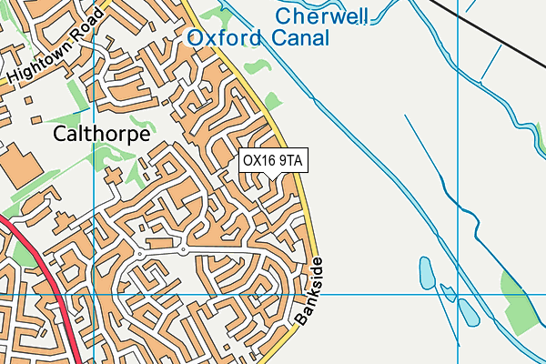 OX16 9TA map - OS VectorMap District (Ordnance Survey)