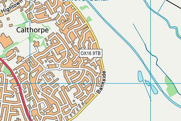 OX16 9TB map - OS VectorMap District (Ordnance Survey)