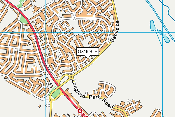 OX16 9TE map - OS VectorMap District (Ordnance Survey)