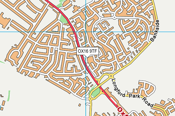 OX16 9TF map - OS VectorMap District (Ordnance Survey)