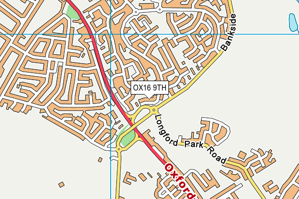 OX16 9TH map - OS VectorMap District (Ordnance Survey)