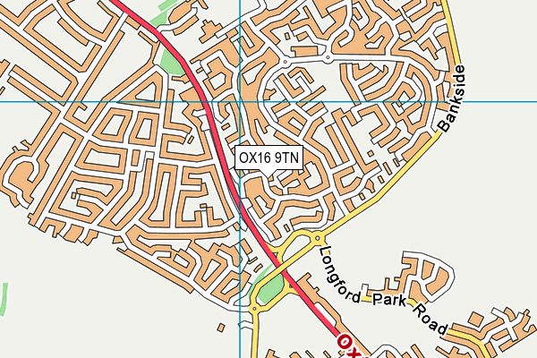 OX16 9TN map - OS VectorMap District (Ordnance Survey)