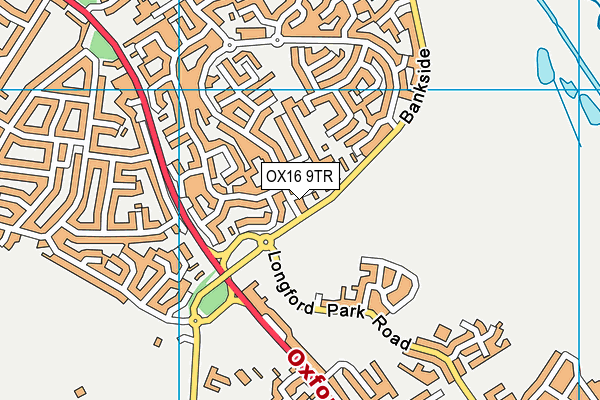 OX16 9TR map - OS VectorMap District (Ordnance Survey)