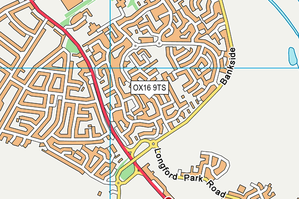 OX16 9TS map - OS VectorMap District (Ordnance Survey)