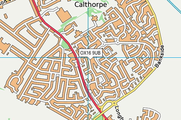 OX16 9UB map - OS VectorMap District (Ordnance Survey)