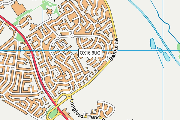 OX16 9UG map - OS VectorMap District (Ordnance Survey)