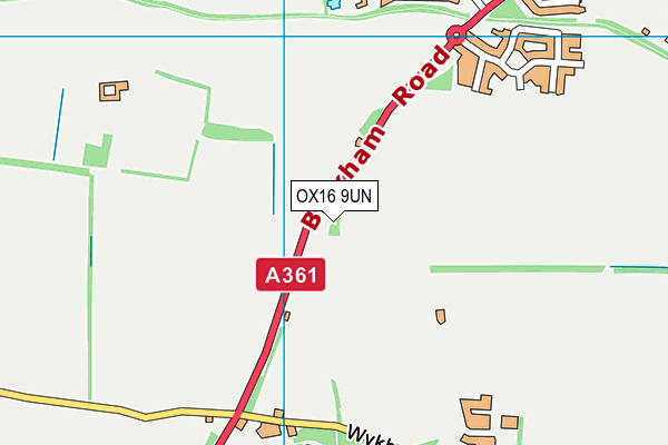 OX16 9UN map - OS VectorMap District (Ordnance Survey)