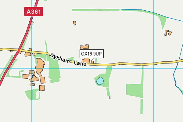OX16 9UP map - OS VectorMap District (Ordnance Survey)