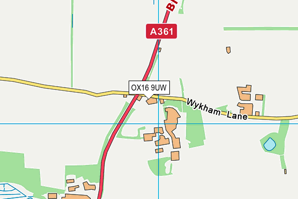 OX16 9UW map - OS VectorMap District (Ordnance Survey)