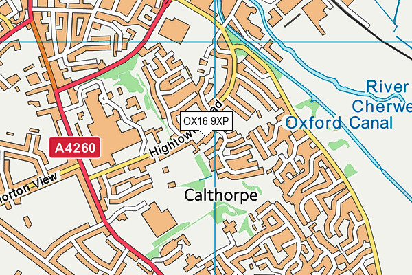 OX16 9XP map - OS VectorMap District (Ordnance Survey)