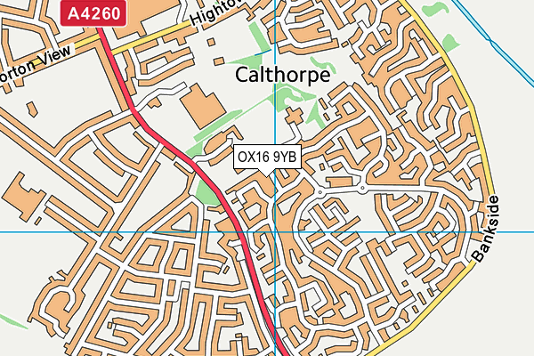 OX16 9YB map - OS VectorMap District (Ordnance Survey)