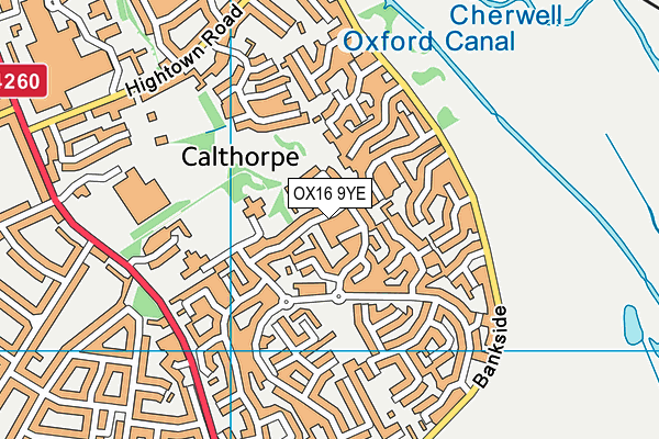 OX16 9YE map - OS VectorMap District (Ordnance Survey)