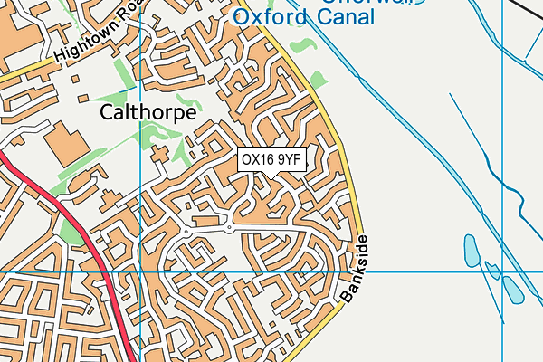 OX16 9YF map - OS VectorMap District (Ordnance Survey)