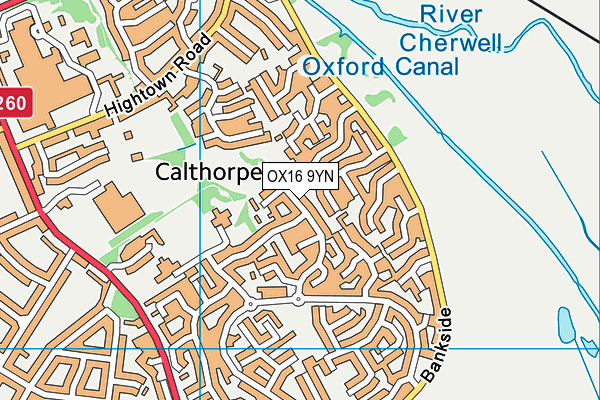OX16 9YN map - OS VectorMap District (Ordnance Survey)