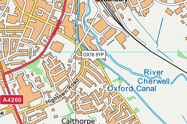 OX16 9YP map - OS VectorMap District (Ordnance Survey)