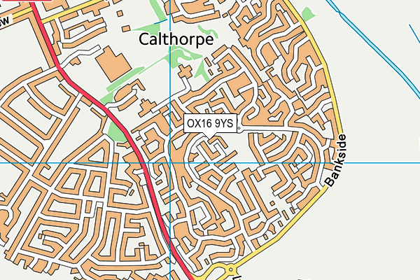 OX16 9YS map - OS VectorMap District (Ordnance Survey)