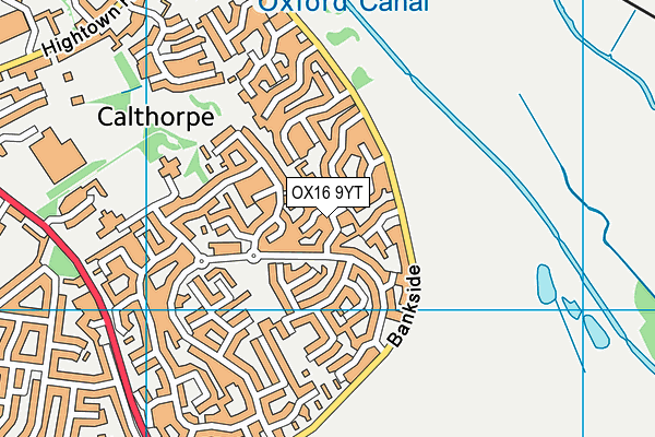 OX16 9YT map - OS VectorMap District (Ordnance Survey)