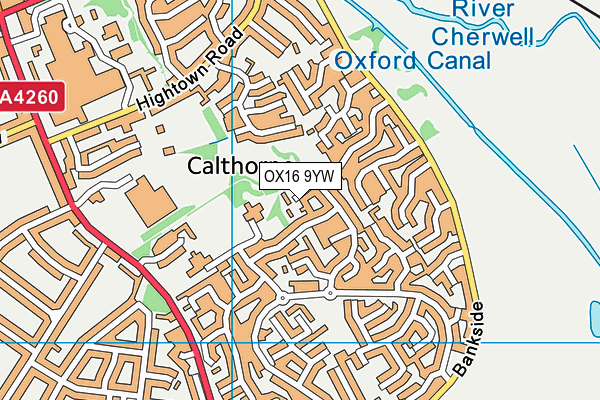 OX16 9YW map - OS VectorMap District (Ordnance Survey)