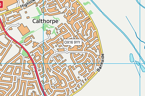 OX16 9YY map - OS VectorMap District (Ordnance Survey)