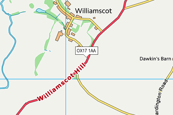 OX17 1AA map - OS VectorMap District (Ordnance Survey)