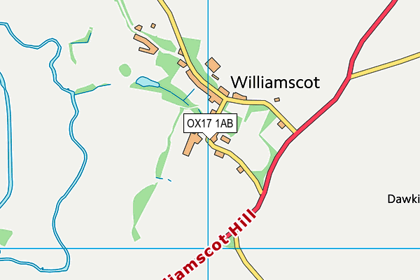 OX17 1AB map - OS VectorMap District (Ordnance Survey)