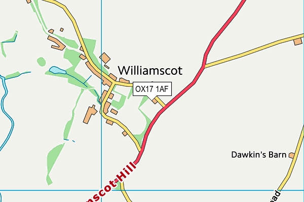 OX17 1AF map - OS VectorMap District (Ordnance Survey)