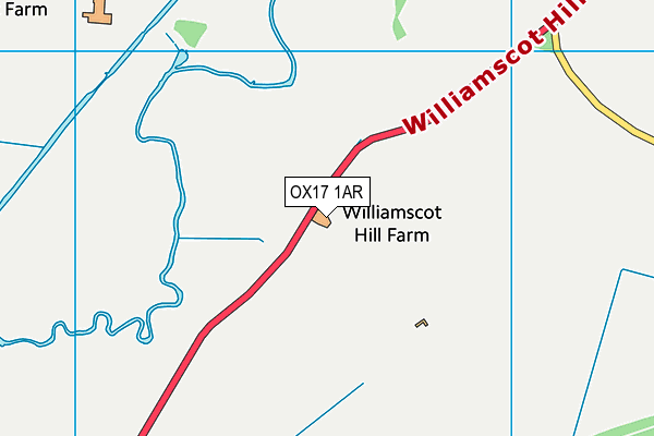 OX17 1AR map - OS VectorMap District (Ordnance Survey)