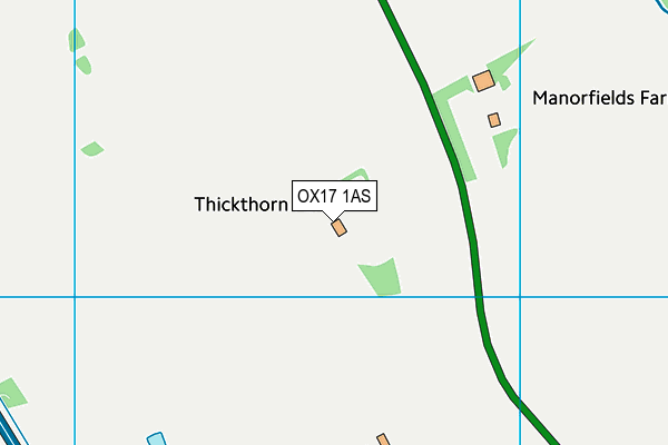 OX17 1AS map - OS VectorMap District (Ordnance Survey)