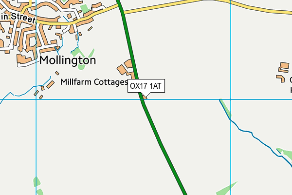 OX17 1AT map - OS VectorMap District (Ordnance Survey)