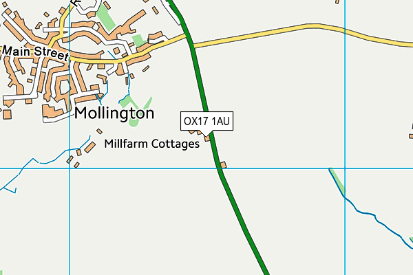 OX17 1AU map - OS VectorMap District (Ordnance Survey)