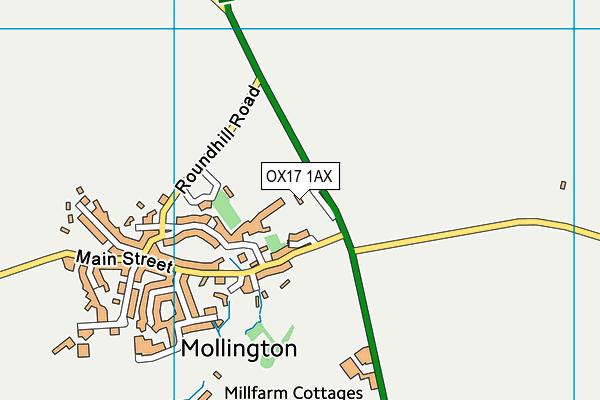 OX17 1AX map - OS VectorMap District (Ordnance Survey)