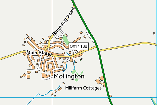 OX17 1BB map - OS VectorMap District (Ordnance Survey)