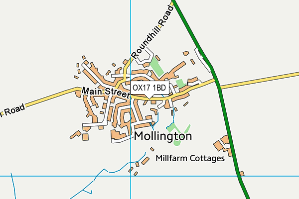 OX17 1BD map - OS VectorMap District (Ordnance Survey)