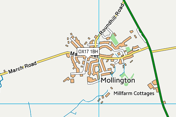 OX17 1BH map - OS VectorMap District (Ordnance Survey)