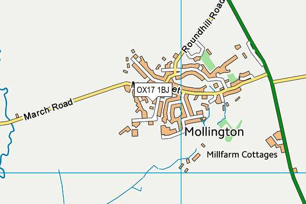 OX17 1BJ map - OS VectorMap District (Ordnance Survey)