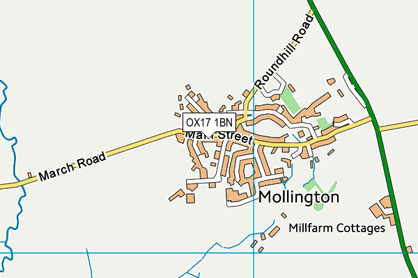 OX17 1BN map - OS VectorMap District (Ordnance Survey)