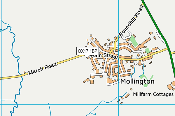 OX17 1BP map - OS VectorMap District (Ordnance Survey)