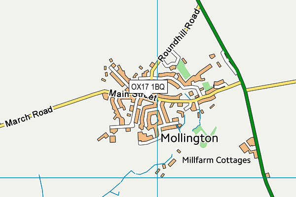 OX17 1BQ map - OS VectorMap District (Ordnance Survey)